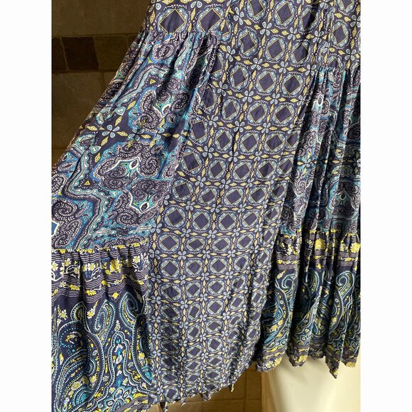 Sundance Catalog "Plaza Sweet Dress" blue multi, size 4 - Picture 4 of 7